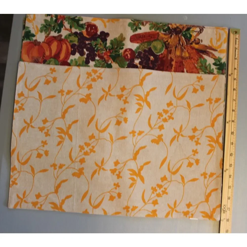 Fall Holiday Dining Place Mats‎ Qty 4 Leaf Print Great for Thanksgiving